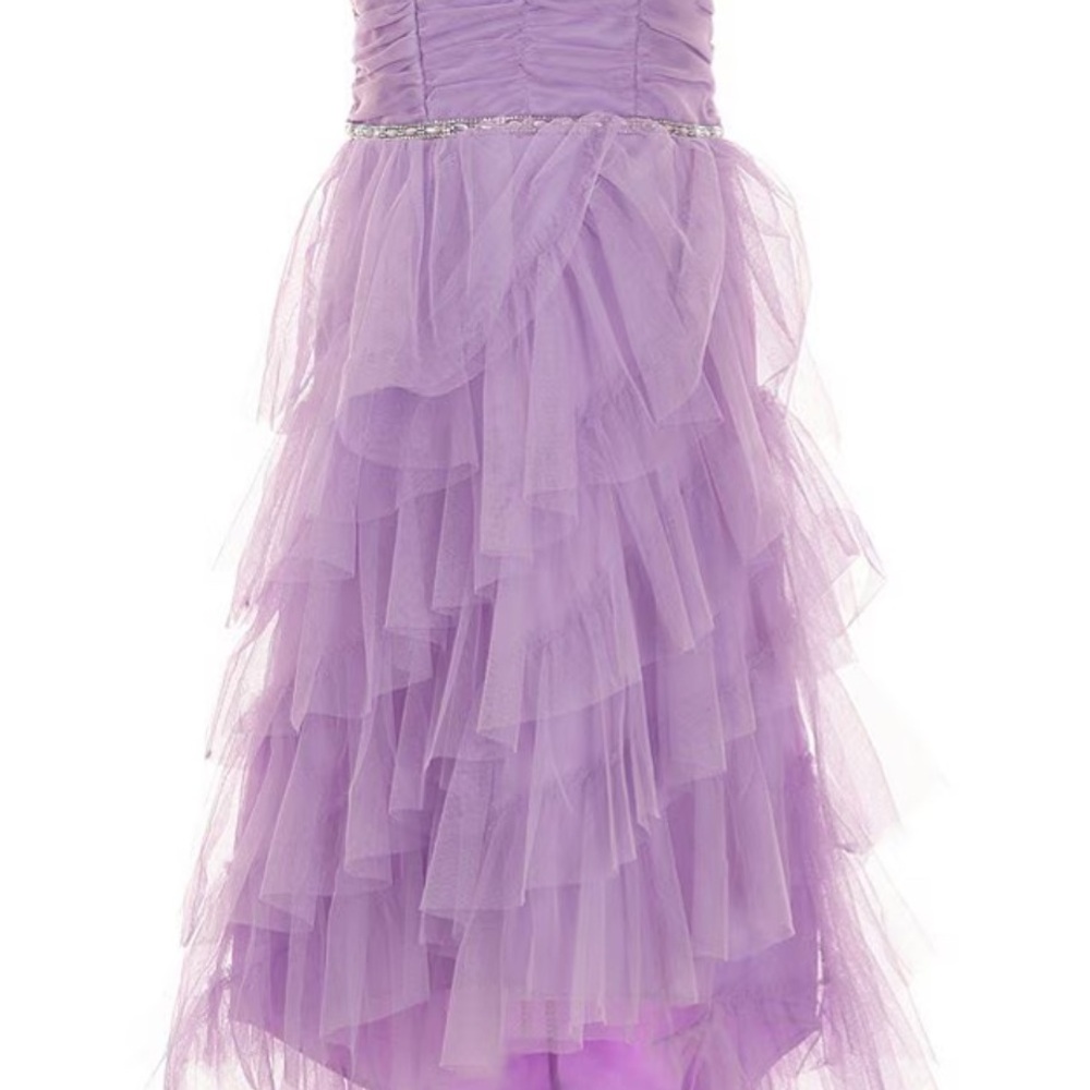 Rare Editions Purple Layered Tulle Dress